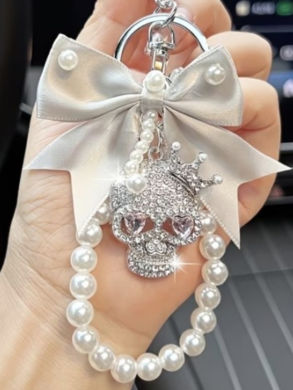 Boujee Skull Crown Princess Bag Charm/ Keychain NEW